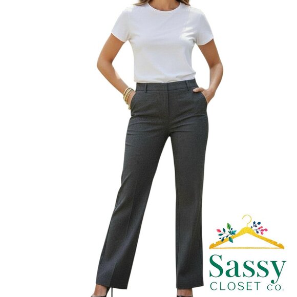 Calvin Klein Charcoal Gray Modern Fit Career Dress Pants Size 10P MSRP $99 EUC - Picture 1 of 5